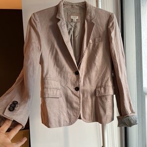 J Crew - Linen Regent blazer in pink/blush